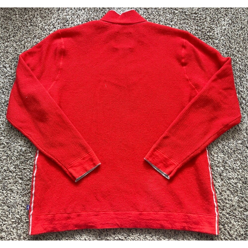 Tommy Bahama 1/4 Zip Pullover Mens XL 100% Cashmere Reddish- Orange - Picture 4 of 12